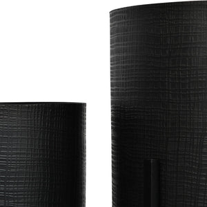 Clyde Floor Standing Matt Black Set of 2 Planters by Libra, image 3