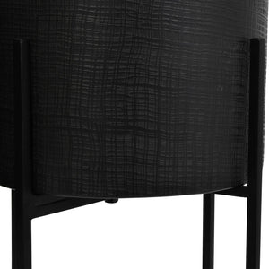 Clyde Floor Standing Matt Black Set of 2 Planters by Libra, image 4