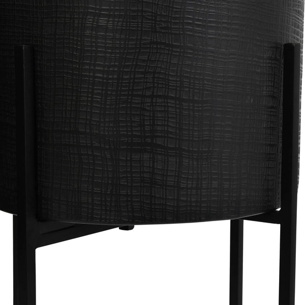 Clyde Floor Standing Matt Black Set of 2 Planters by Libra, image 4