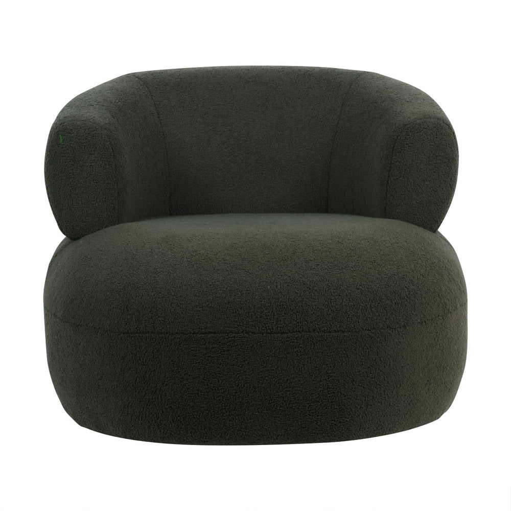 Luna Occasional Chair in Hunter Green Boucle by Libra