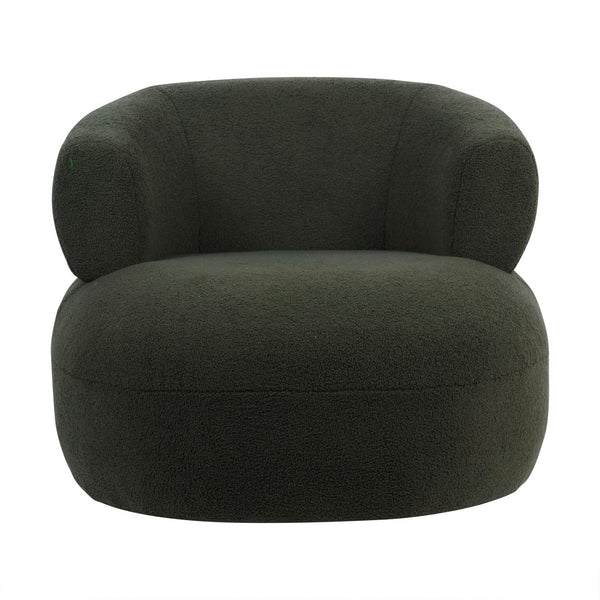 Luna Occasional Chair in Hunter Green Boucle by Libra, image 2