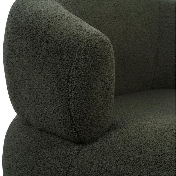 Luna Occasional Chair in Hunter Green Boucle by Libra, image 4