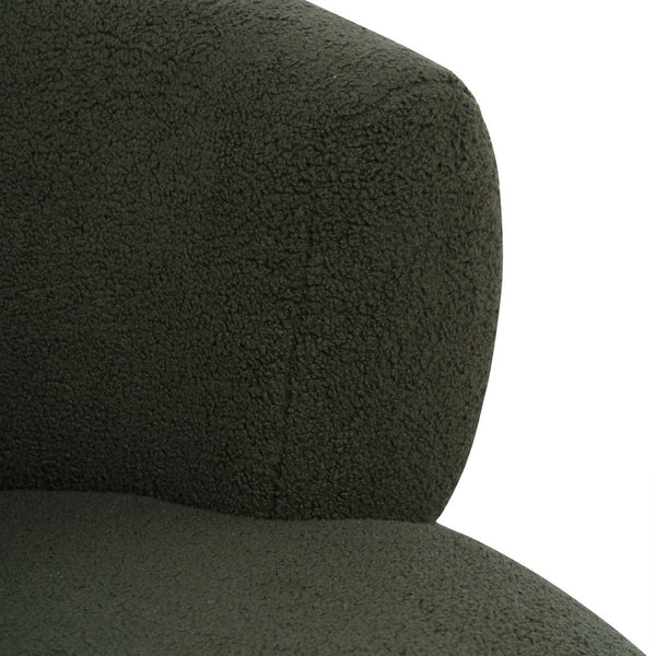 Luna Occasional Chair in Hunter Green Boucle by Libra, image 5