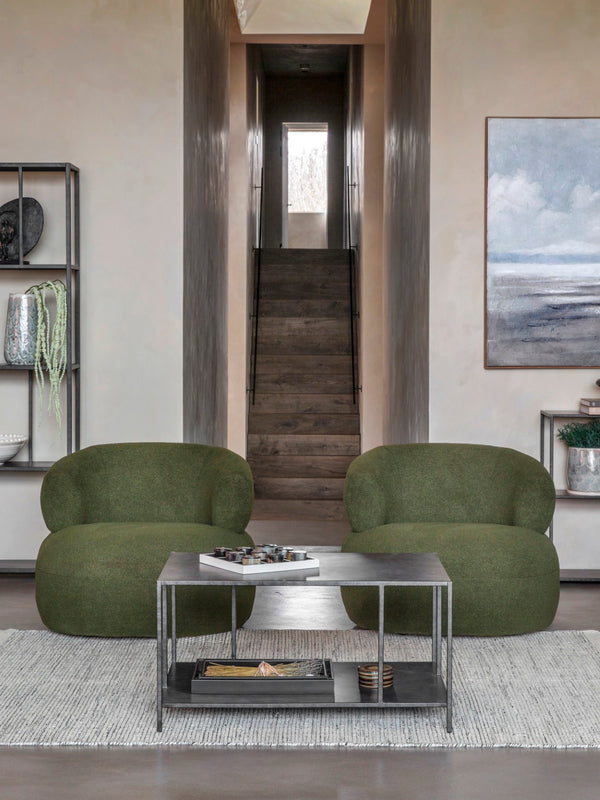 Luna Occasional Chair in Hunter Green Boucle by Libra, image 6