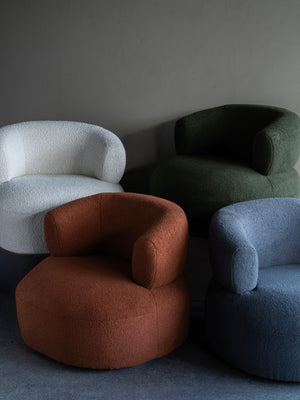 Luna Occasional Chair in Hunter Green Boucle by Libra, image 8