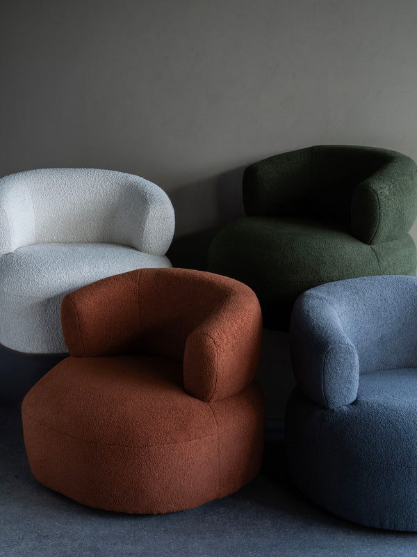 Luna Occasional Chair in Hunter Green Boucle by Libra, image 8