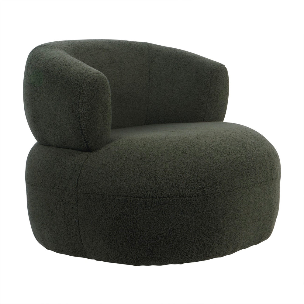 Luna Occasional Chair in Hunter Green Boucle by Libra