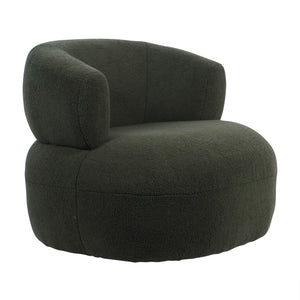 Luna Occasional Chair in Hunter Green Boucle by Libra