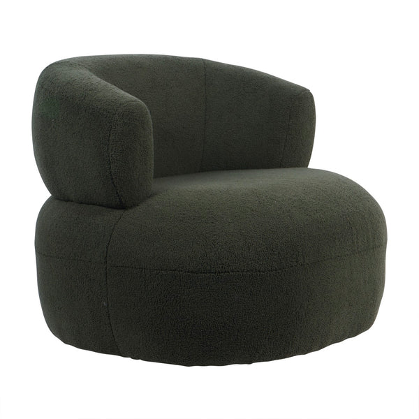 Luna Occasional Chair in Hunter Green Boucle by Libra