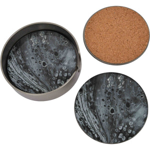 Monochrome Swirl Set of 4 Coasters by Libra, image 3