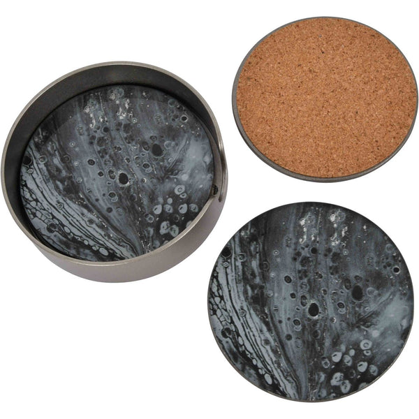 Monochrome Swirl Set of 4 Coasters by Libra, image 3