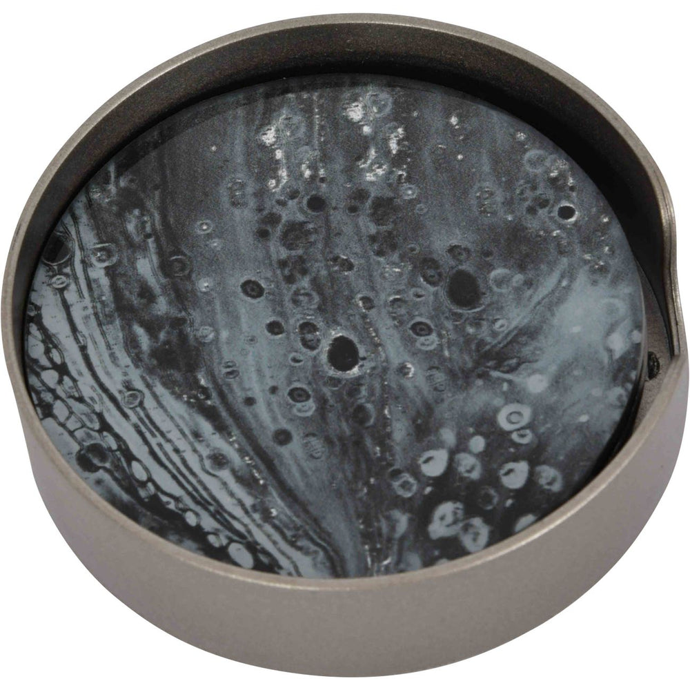 Monochrome Swirl Set of 4 Coasters by Libra
