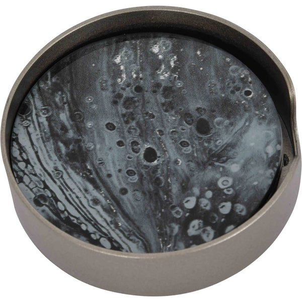 Monochrome Swirl Set of 4 Coasters by Libra