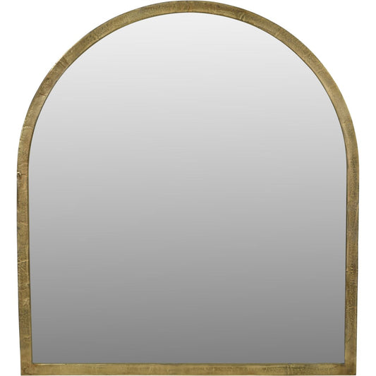 Arched Window Large Mirror in Brass Finish