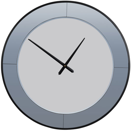 Two Tone Mirrored Round Clock