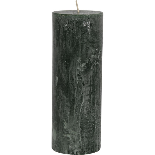 Libra Forest Green Rustica Pillar Candle 7x19cm