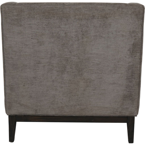 Theodore Buttoned Armchair in Warm Grey Fabric by Libra, image 3