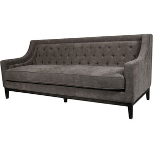 Theodore Buttoned Sofa in Warm Grey Fabric 200cm by Libra, image 2