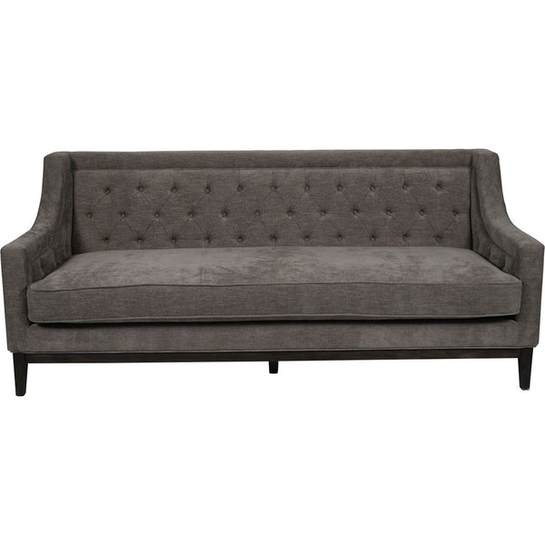 Theodore Buttoned Sofa in Warm Grey Fabric 200cm by Libra