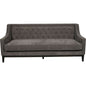 Theodore Buttoned Sofa in Warm Grey Fabric 200cm