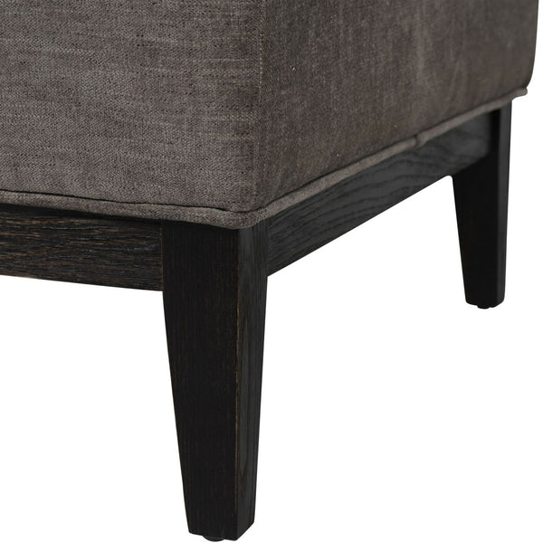 Theodore Buttoned Stool in Warm Grey Fabric 81x61cm by Libra, image 5