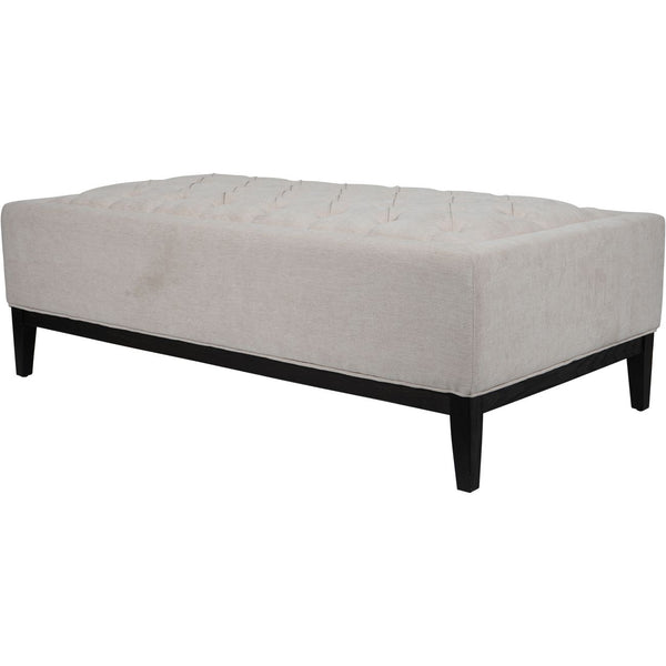 Theodore Buttoned XL Ottoman in Ivory Fabric 140x75cm by Libra, image 2
