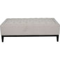 Theodore Buttoned XL Ottoman in Ivory Fabric 140x76cm