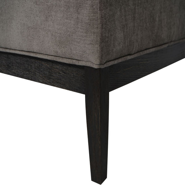 Theodore Buttoned XL Ottoman in Warm Grey Fabric 140x75cm by Libra, image 5