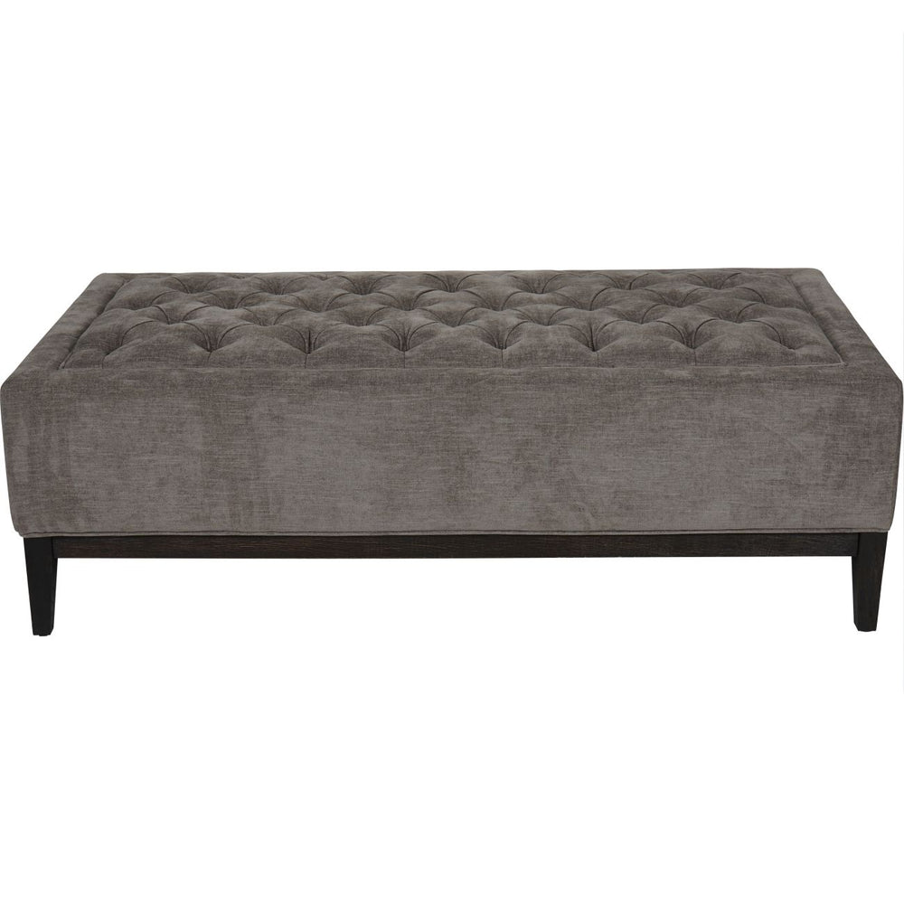 Theodore Buttoned XL Ottoman in Warm Grey Fabric 140x75cm by Libra