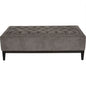 Theodore Buttoned XL Ottoman in Warm Grey Fabric 140x76cm