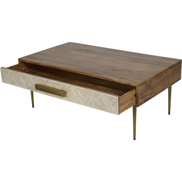 Linden Bone and Mango Wood Coffee Table by Libra, image 2