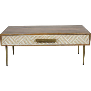 Linden Bone and Mango Wood Coffee Table by Libra, image 3