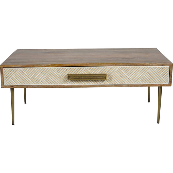 Linden Bone and Mango Wood Coffee Table by Libra, image 3