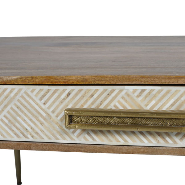 Linden Bone and Mango Wood Coffee Table by Libra, image 4