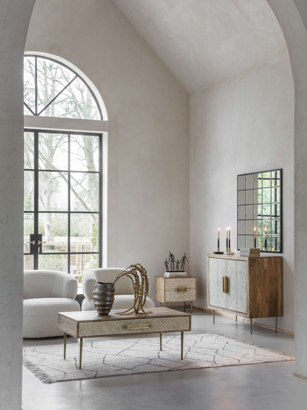 Linden Bone and Mango Wood Coffee Table by Libra, image 6