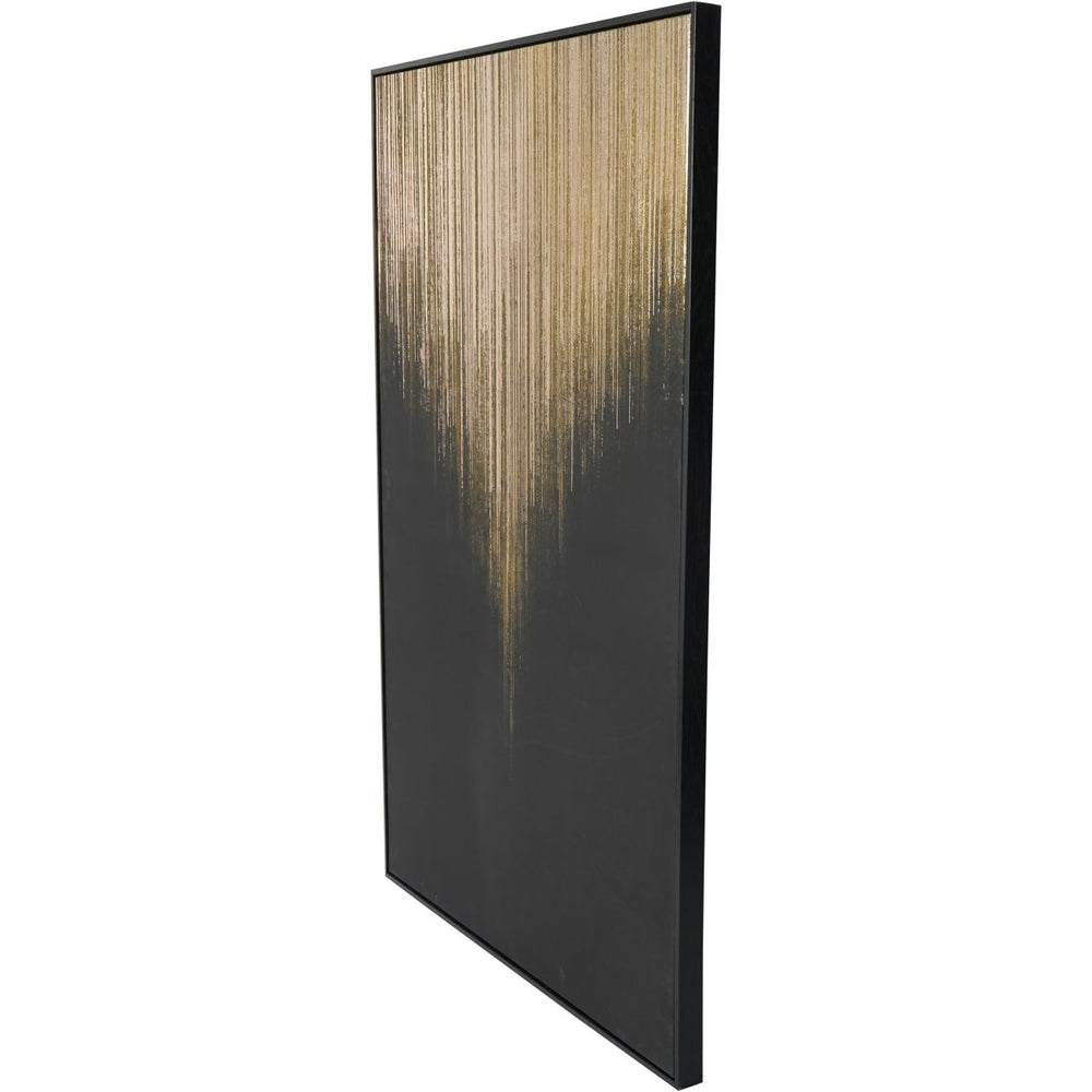 Golden Rain Foiled Framed Canvas Wall Art 140x100cm by Libra