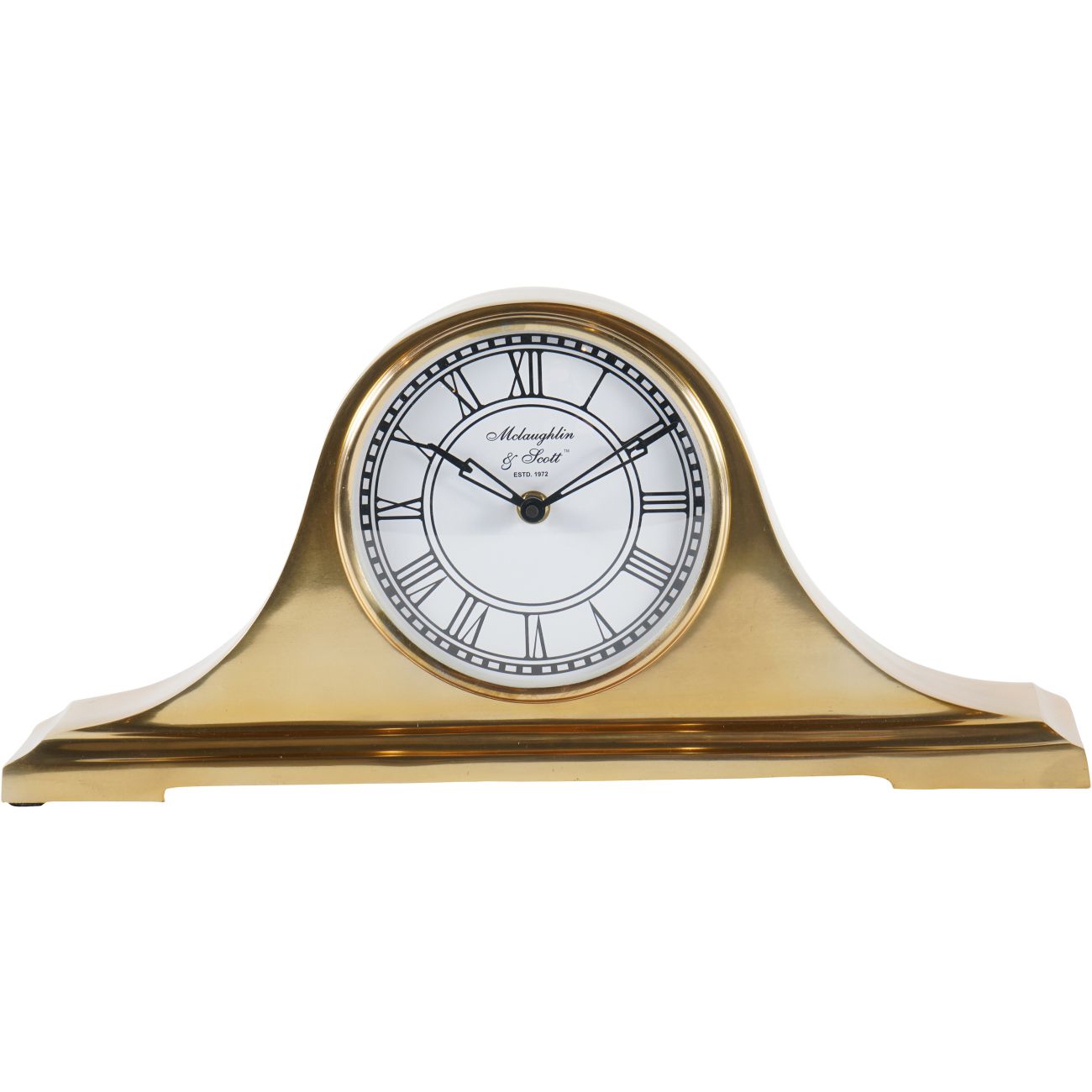 Retro Carriage Mantel Clock in Brass Finish