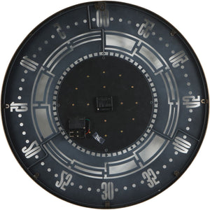 Manchester Industrial Round Gold and Grey Wall Clock 75cm by Libra, image 3