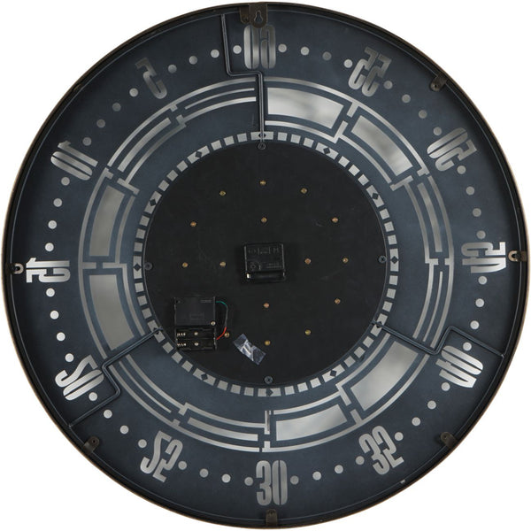 Manchester Industrial Round Gold and Grey Wall Clock 75cm by Libra, image 3