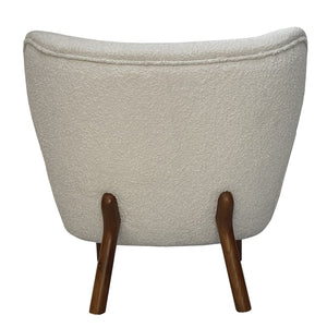 Lewis Wingback Occasional Chair in Cream Boucle by Libra, image 4
