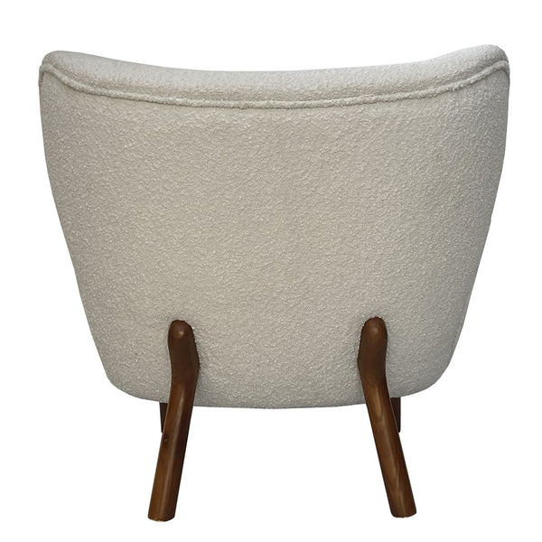 Lewis Wingback Occasional Chair in Cream Boucle by Libra, image 4