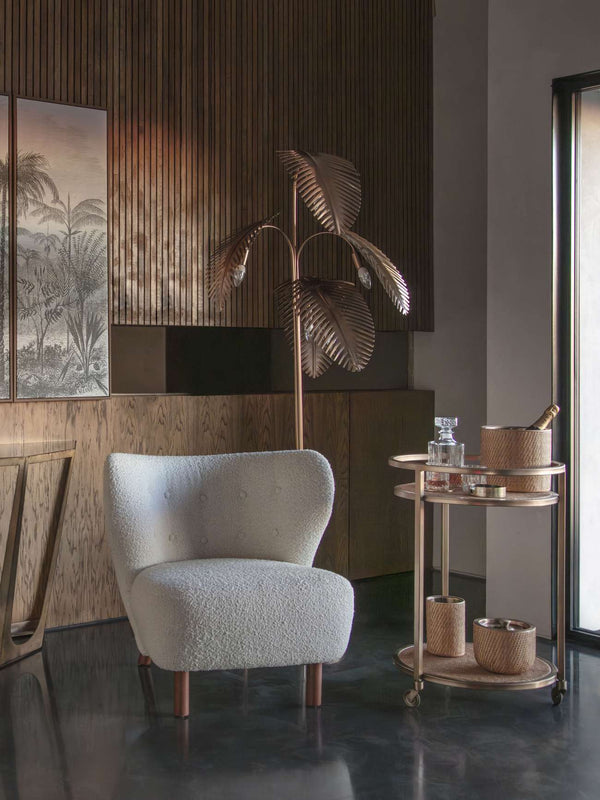 Lewis Wingback Occasional Chair in Cream Boucle by Libra, image 7
