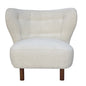 Lewis Wingback Occasional Chair Cream Boucle