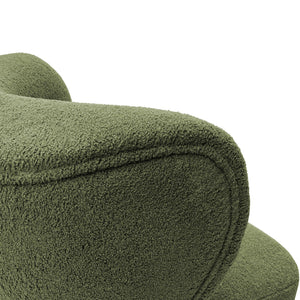 Lewis Wingback Occasional Chair in Hunter Green Boucle by Libra, image 5