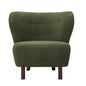 Lewis Wingback Occasional Chair Hunter Green Boucle