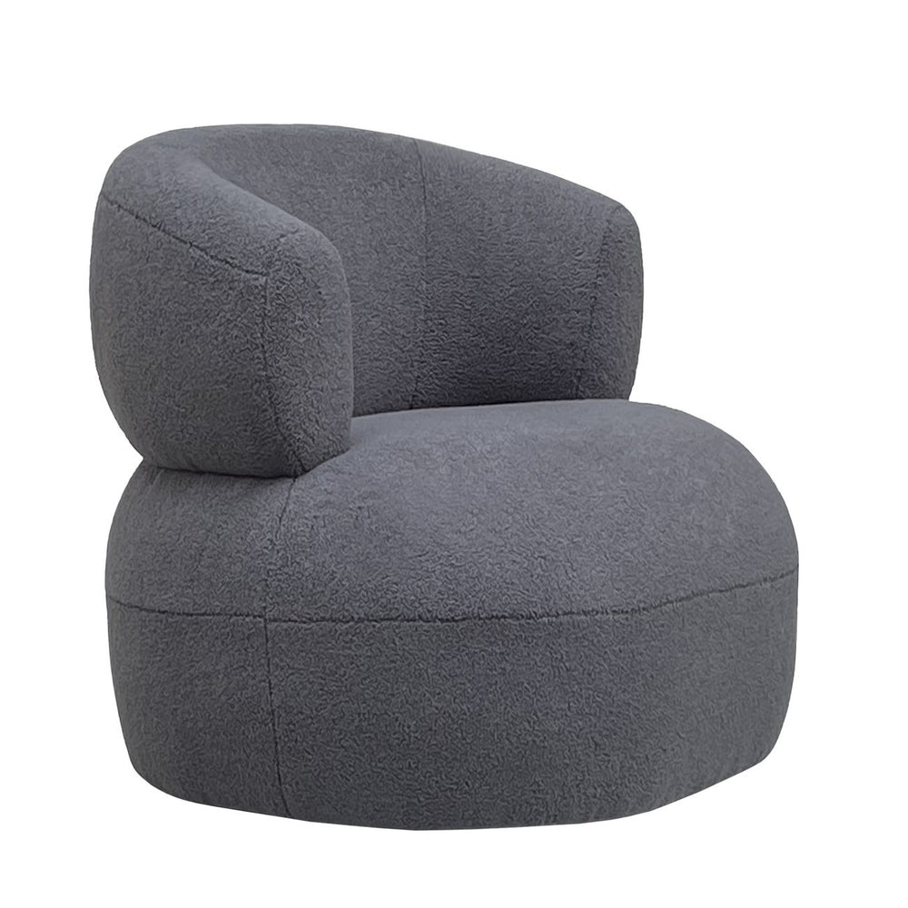 Luna Occasional Chair in Grey Boucle by Libra