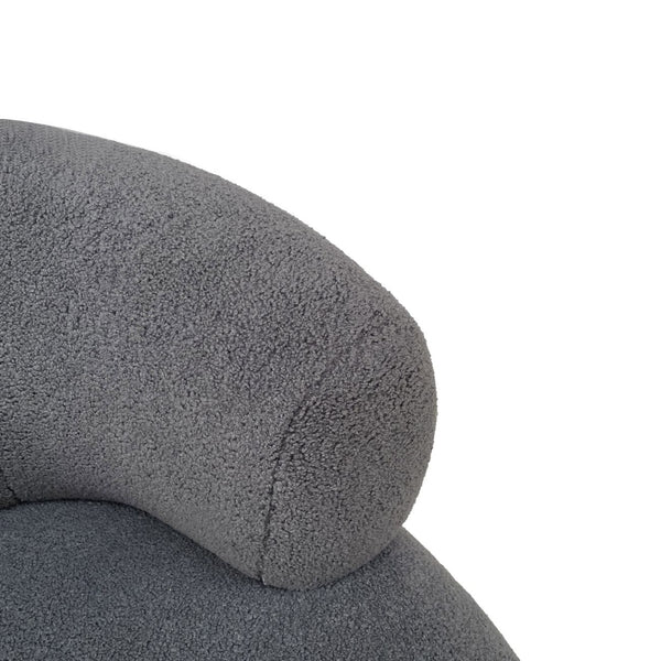 Luna Occasional Chair in Grey Boucle by Libra, image 5