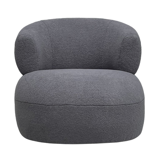 Luna Occasional Chair in Grey Boucle by Libra