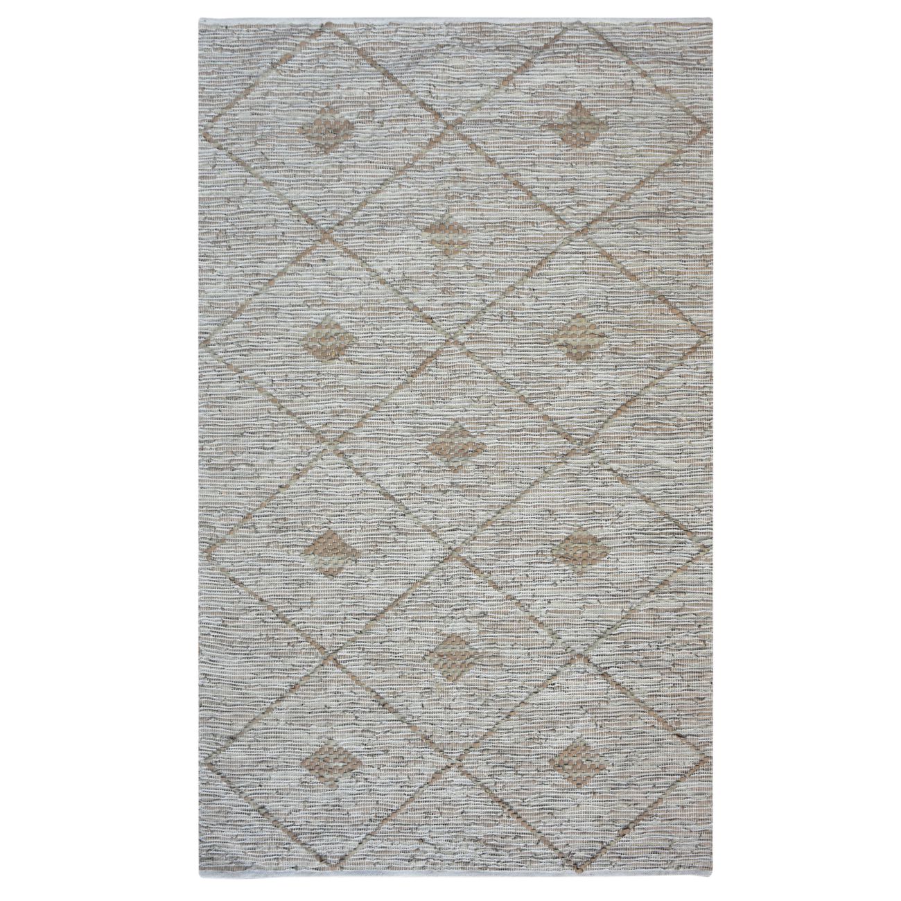 Lazio Hand Woven Beige 160x230cm Leather Rug