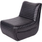 Trinity Occasional Leather Chair in Charcoal